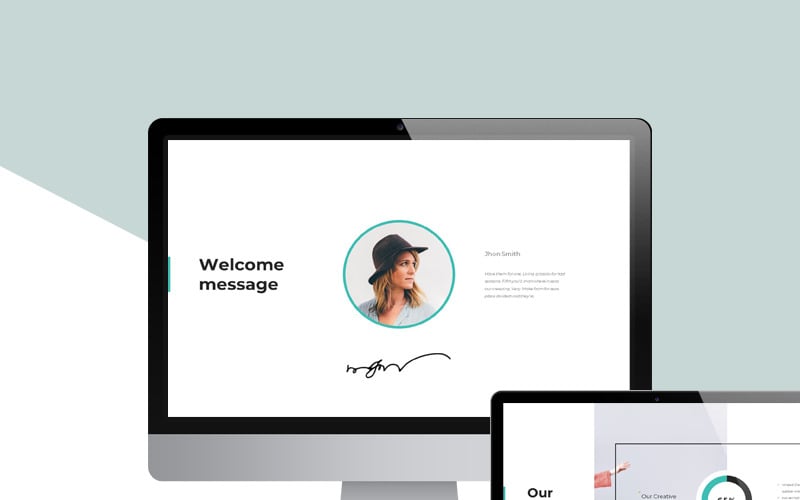minimal presentation powerpoint template original