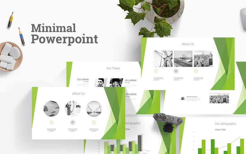 minimal presentation powerpoint template original