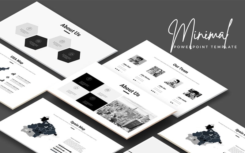 minimal presentation powerpoint template original