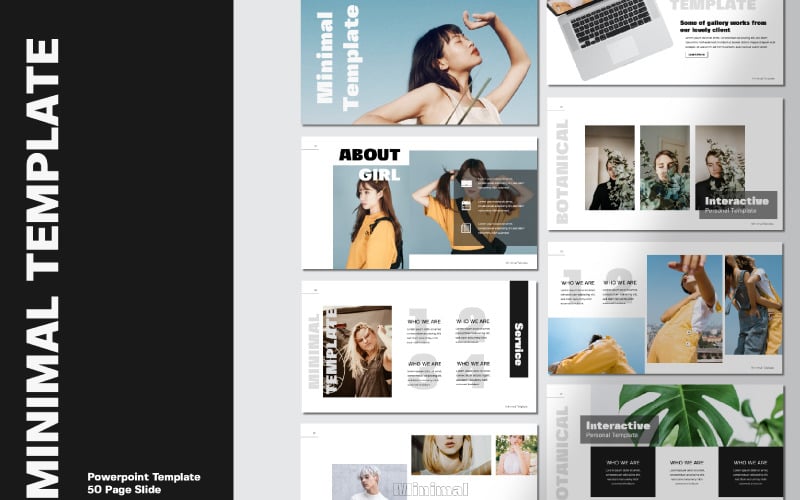 minimal presentation powerpoint template original