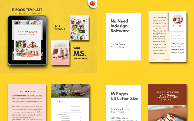 minimal recipe presentation powerpoint template original
