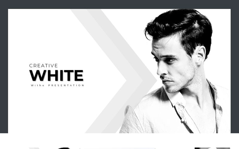minimal white presentation powerpoint template original