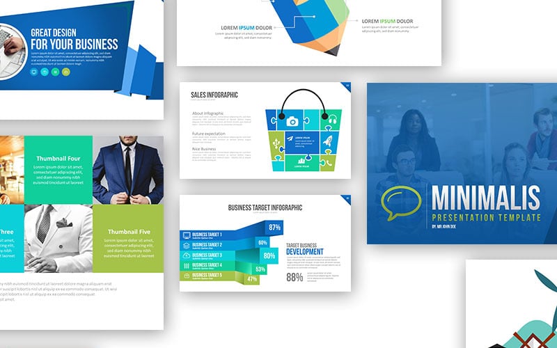 minimalis powerpoint template original