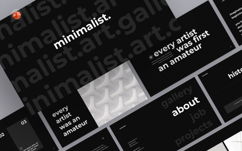 minimalist art powerpoint template original
