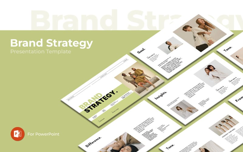 minimalist brand strategy powerpoint presentation template original