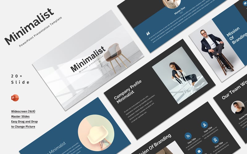 minimalist business powerpoint template original