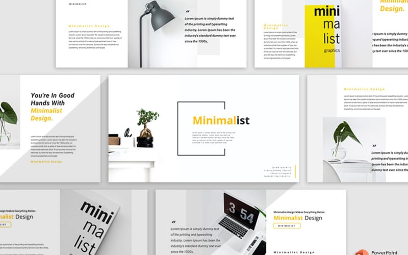 minimalist design powerpoint template original