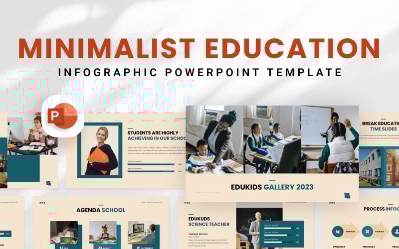 minimalist education powerpoint template original