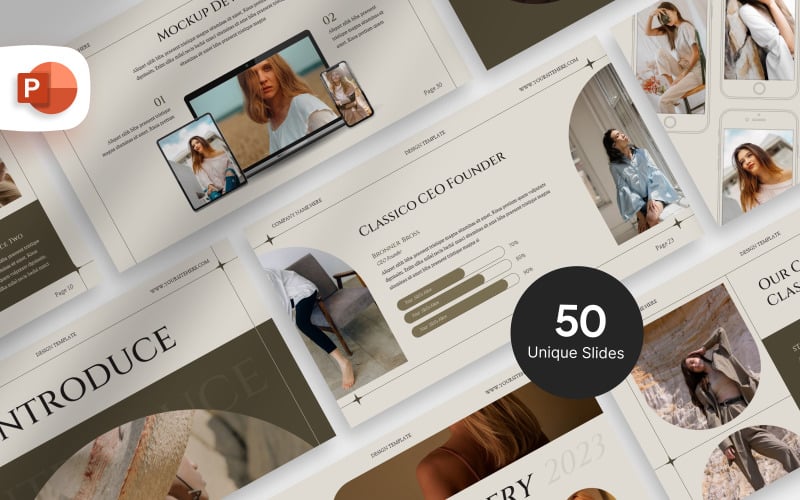 minimalist fashion presentation template original