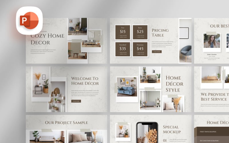 minimalist home decor powerpoint template original