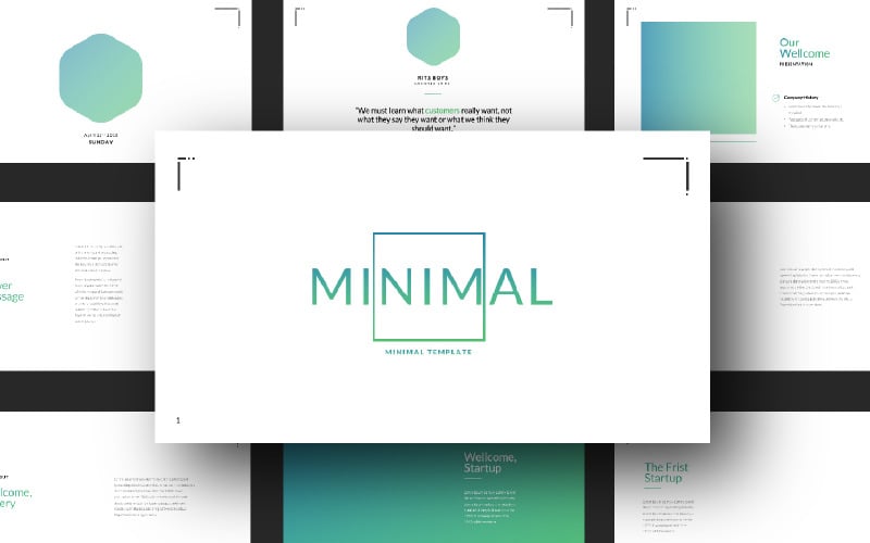 minimalist presentation powerpoint template original