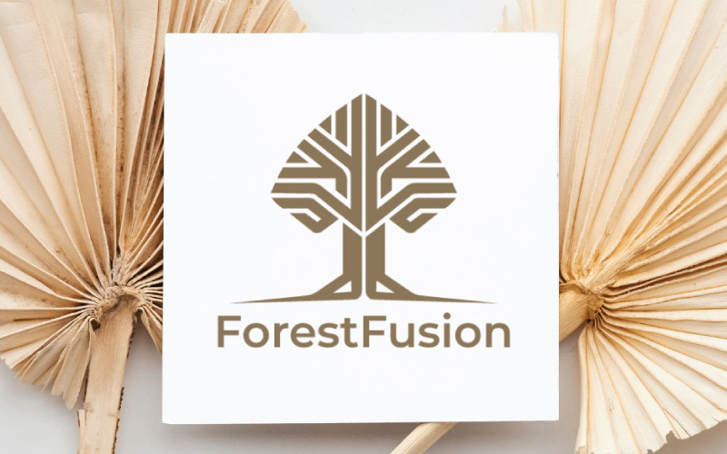 minimalist tree logo template for organic and natural brand identity original