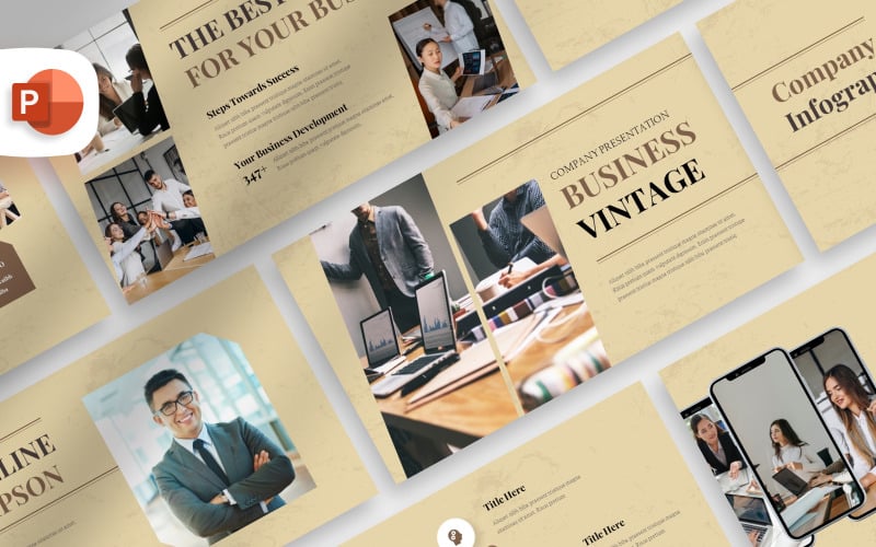 minimalist vintage business powerpoint template original