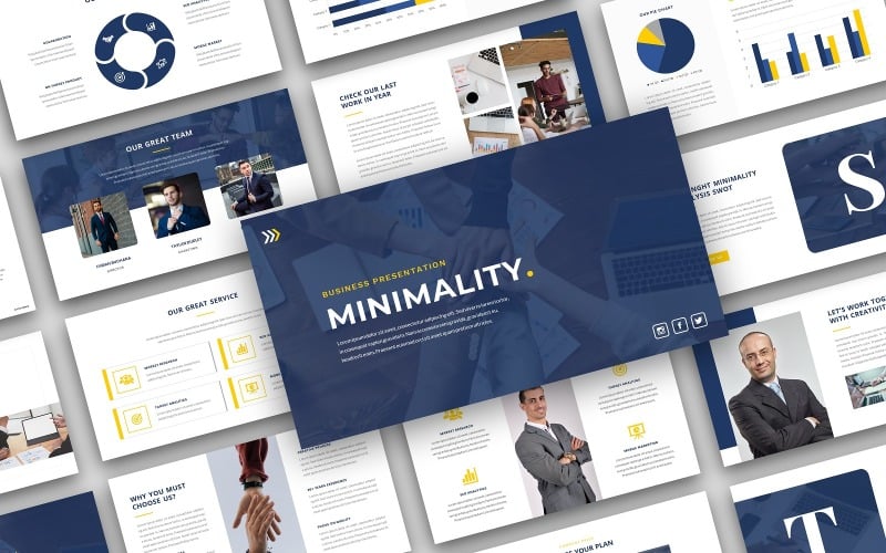 minimality business presentation powerpoint template original
