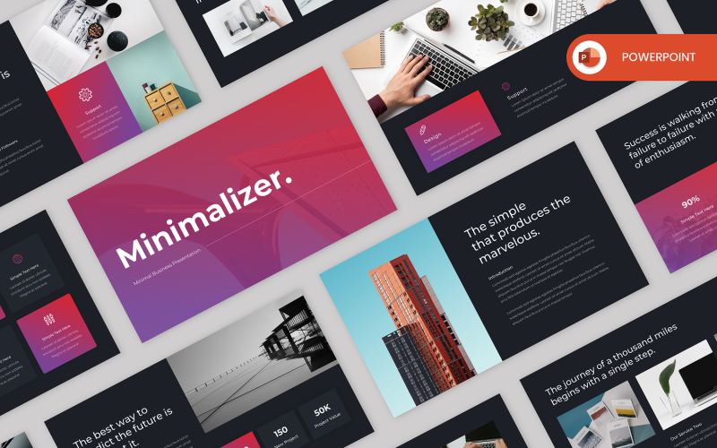 minimalizer minimal business powerpoint template original