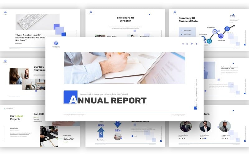 minimaslist annual report presentation powerpoint template original