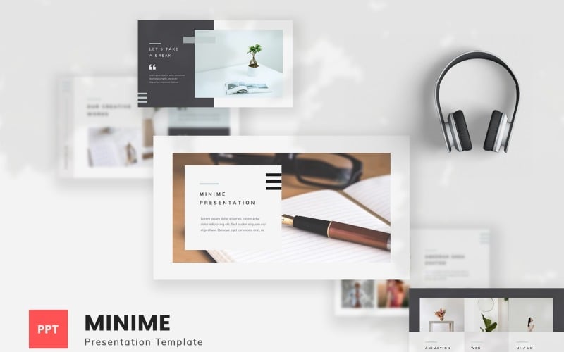 minime minimal powerpoint template original
