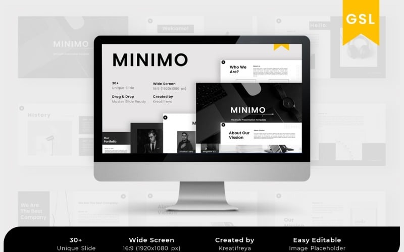 minimo google slide creative business template original