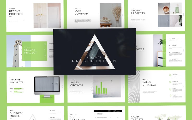 minimo minimal business powerpoint template original