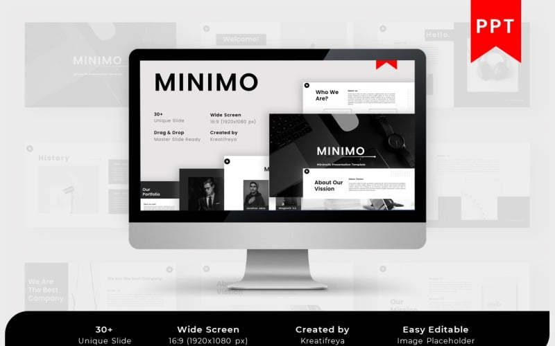 minimo powerpoint creative business template original