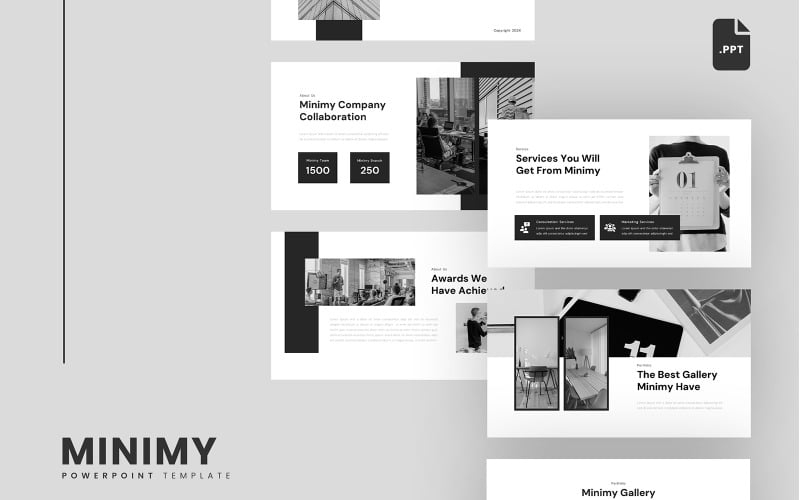 minimy minimal powerpoint template original