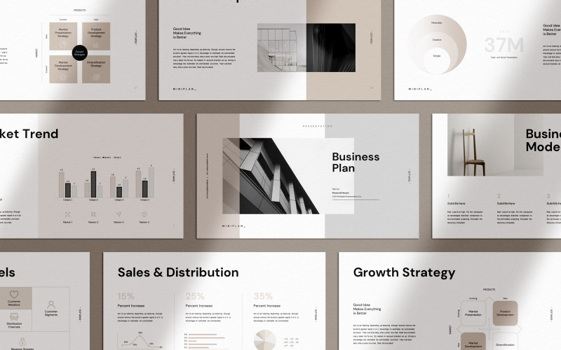 miniplan business plan presentation powerpoint template original