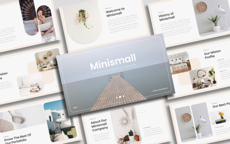 minismall minimalist business powerpoint template original