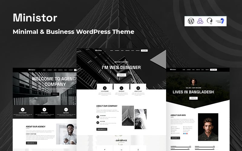 ministor minimal and business responsive wordpress theme original