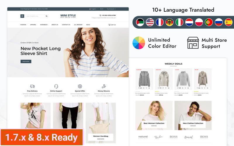 ministyle minimal fashion store prestashop responsive theme original