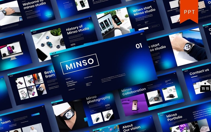 minso business powerpoint template original