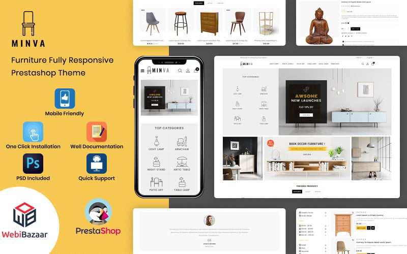 minva furniture prestashop template original