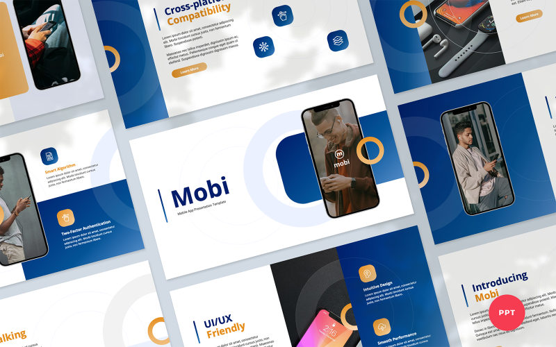 mobi mobile app presentation template original