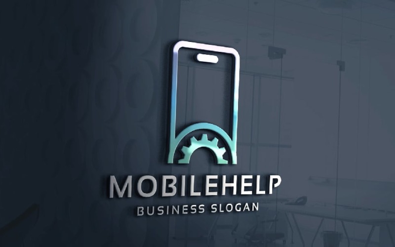 mobile fast help logo template original