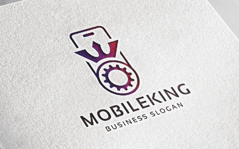 mobile king service logo template original