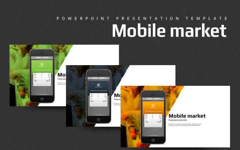 mobile market powerpoint template original