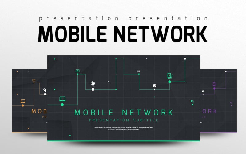 mobile network powerpoint template original