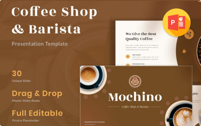 mochino coffee shop amp barista powerpoint template original