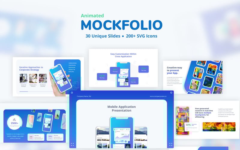 mockfolio animated mockup powerpoint template original