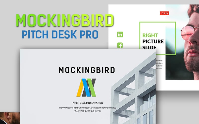 mockingbird pitch desk pro powerpoint template original