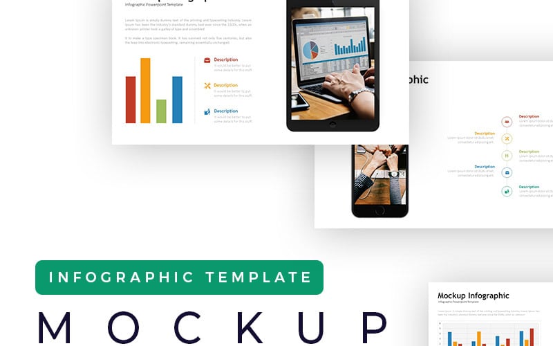 mockup presentation infographic powerpoint template original