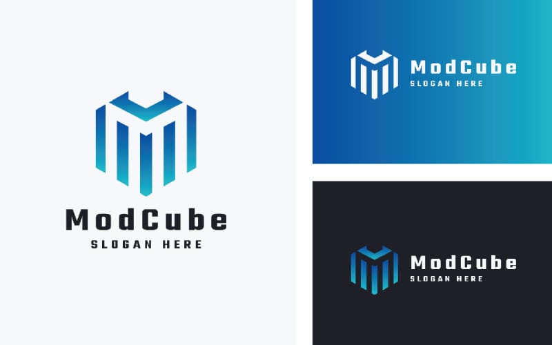 mode cube letter m company logo original