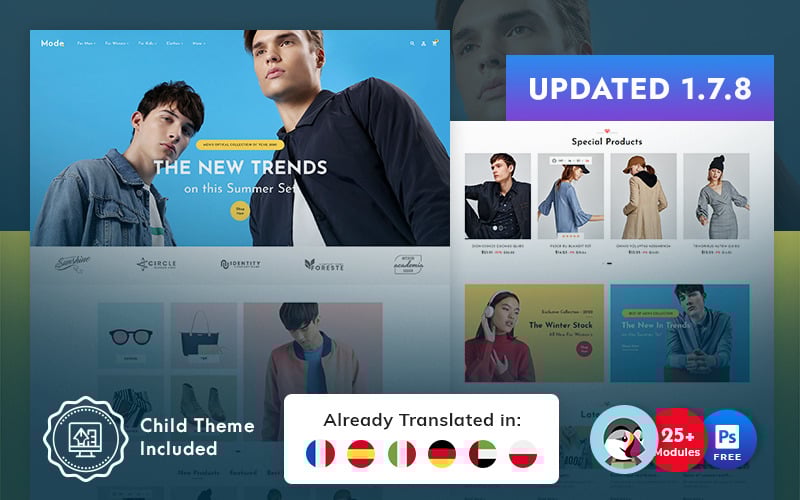 mode prestashop theme for online fashion store original