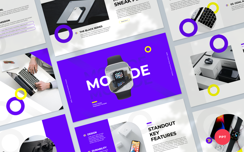 mode product design powerpoint template original