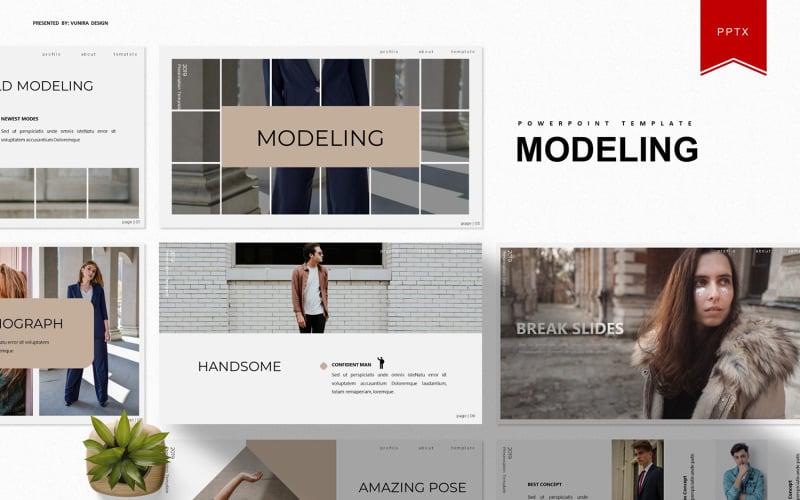 modeling powerpoint template original