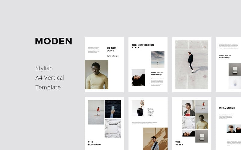 moden a vertical style powerpoint template original
