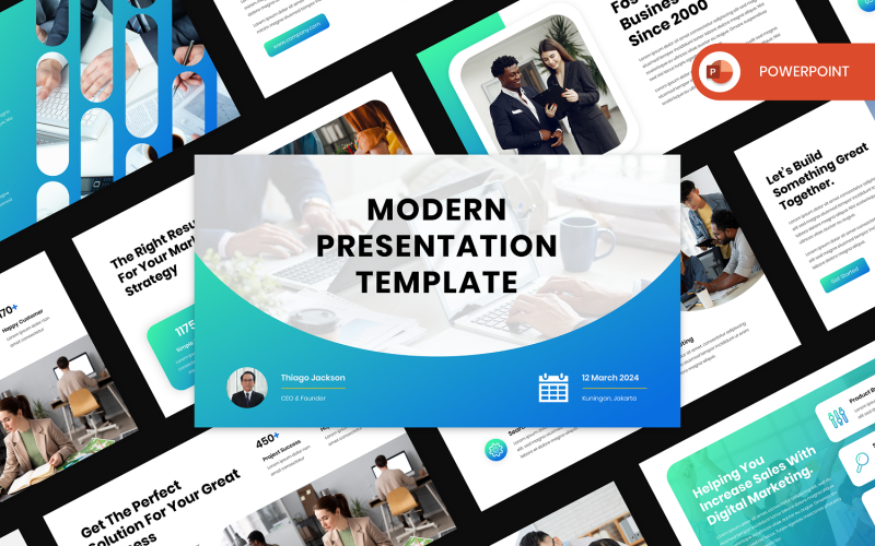 moden business powerpoint template original