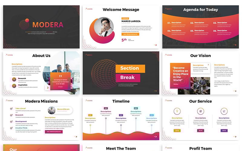 modera networking powerpoint template original