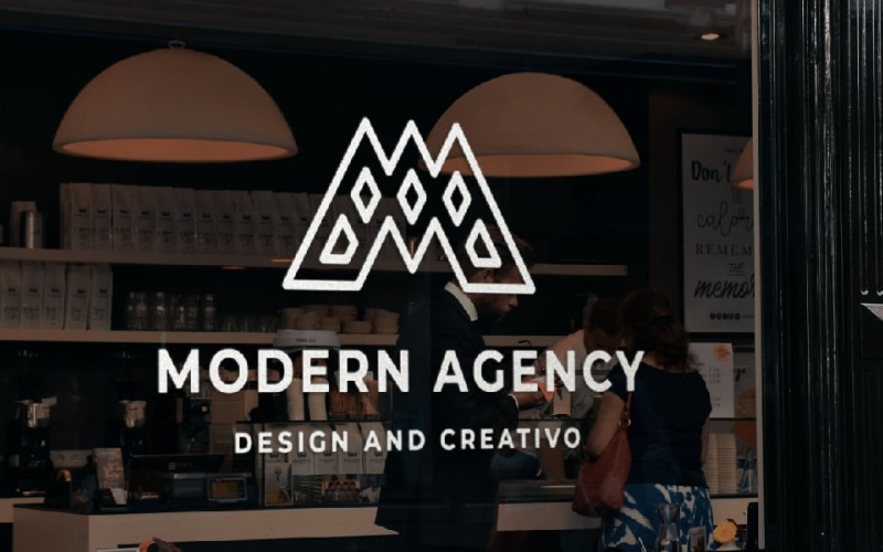modern agency letter m logo original