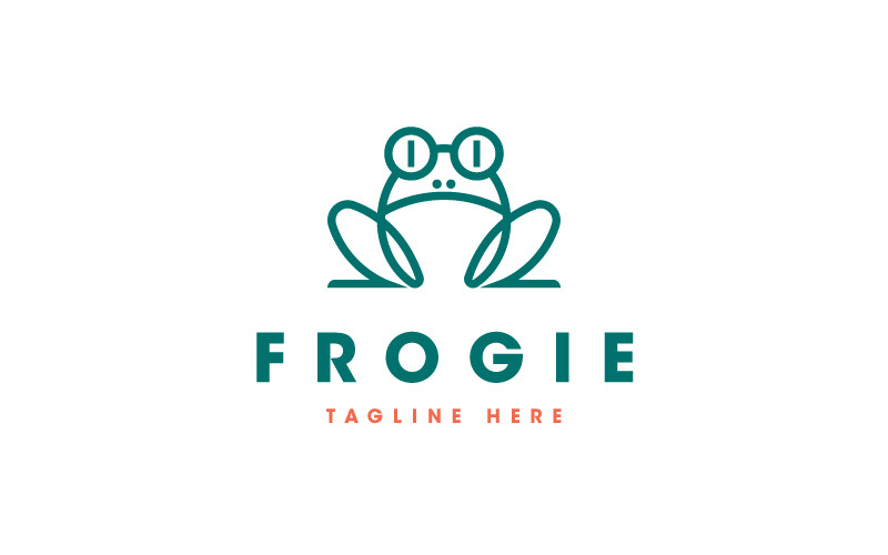 modern and unique frog logo template original