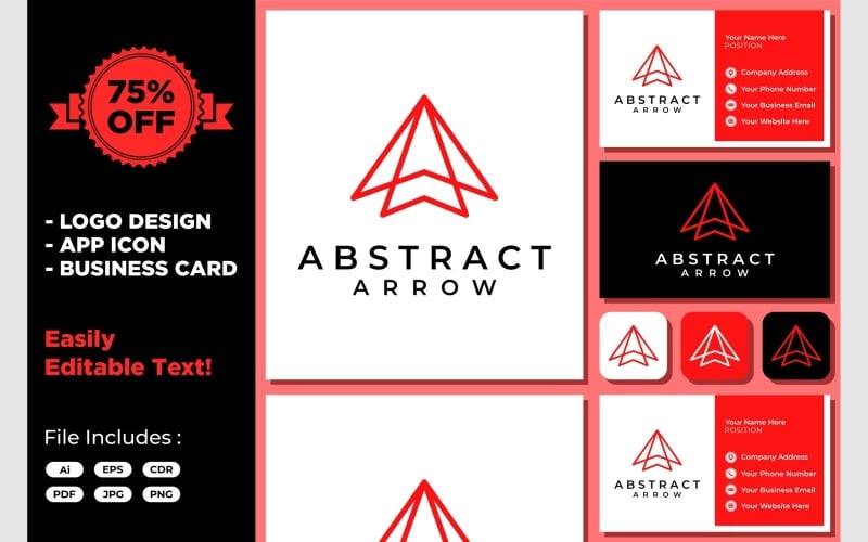 modern arrow startup success up logo original